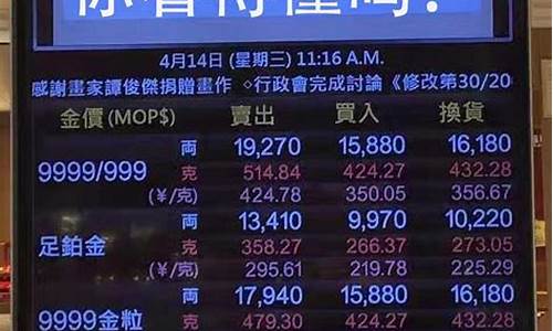 澳门现在金价_澳门实时金价几钱